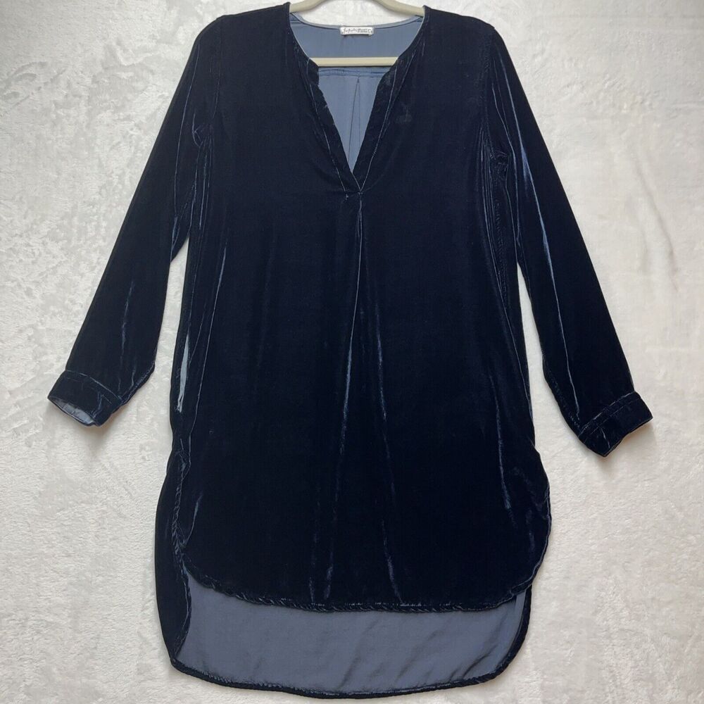 CP Shades x Free People Tunic Top Womens XS Mini Dress‎ Velvet Silk Blend Boho